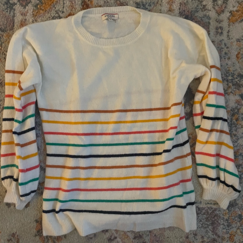 Rainbow striped sweater